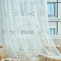 White Suncreen Shading Tambour Sequin Tulle Curtain Sheer